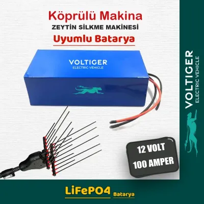 Voltiger 12 Volt 100 Amper (12V 100Ah) LiFePO4 Lityum Batarya — Köprülü Makina Uyumlu
