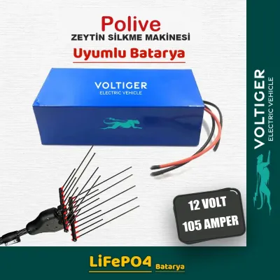 Voltiger 12 Volt 105 Amper (12V 105Ah) LiFePO4 Lityum Batarya — Polive Uyumlu