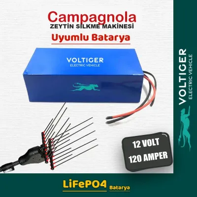 Voltiger 12 Volt 120 Amper (12V 120Ah) LiFePO4 Lityum Batarya — Campagnola Uyumlu