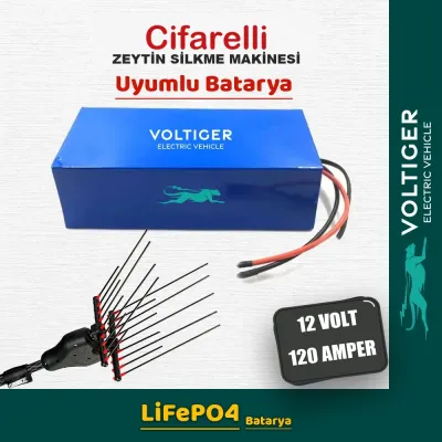 Voltiger 12 Volt 120 Amper (12V 120Ah) LiFePO4 Lityum Batarya — Cifarelli Uyumlu