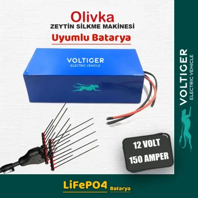 Voltiger 12 Volt 150 Amper (12V 150Ah) LiFePO4 Lityum Batarya — Olivka Uyumlu