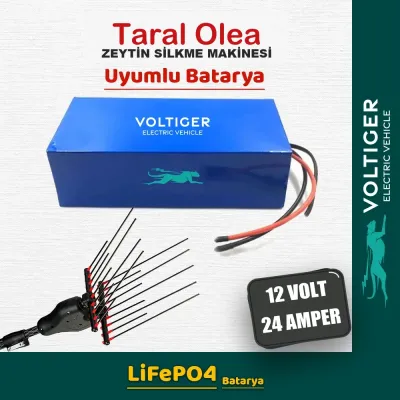 Voltiger 12 Volt 24 Amper (12V 24Ah) LiFePO4 Lityum Batarya — Taral Olea Uyumlu