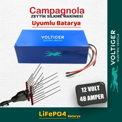 Voltiger 12 Volt 48 Amper (12V 48Ah) LiFePO4 Lityum Batarya — Campagnola Uyumlu