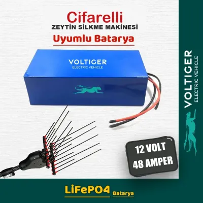 Voltiger 12 Volt 48 Amper (12V 48Ah) LiFePO4 Lityum Batarya — Cifarelli Uyumlu