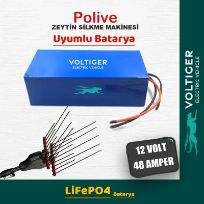 Voltiger 12 Volt 48 Amper (12V 48Ah) LiFePO4 Lityum Batarya — Polive Uyumlu