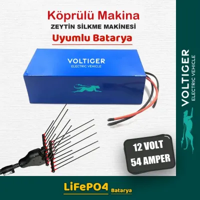 Voltiger 12 Volt 54 Amper (12V 54Ah) LiFePO4 Lityum Batarya — Köprülü Makina Uyumlu