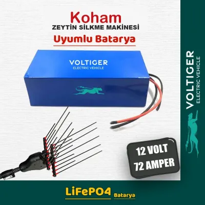 Voltiger 12 Volt 72 Amper (12V 72Ah) LiFePO4 Lityum Batarya — Koham Uyumlu