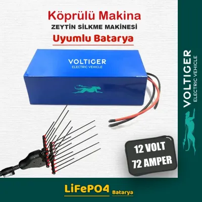 Voltiger 12 Volt 72 Amper (12V 72Ah) LiFePO4 Lityum Batarya — Köprülü Makina Uyumlu