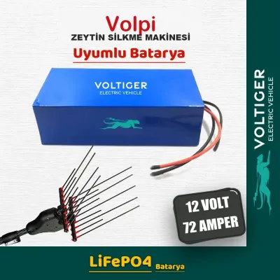 Voltiger 12 Volt 72 Amper (12V 72Ah) LiFePO4 Lityum Batarya — Volpi Uyumlu
