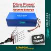 Voltiger 12 Volt 72 Amper (12V 72Ah) LiFePO4 Lityum Batarya — Olive Power Uyumlu
